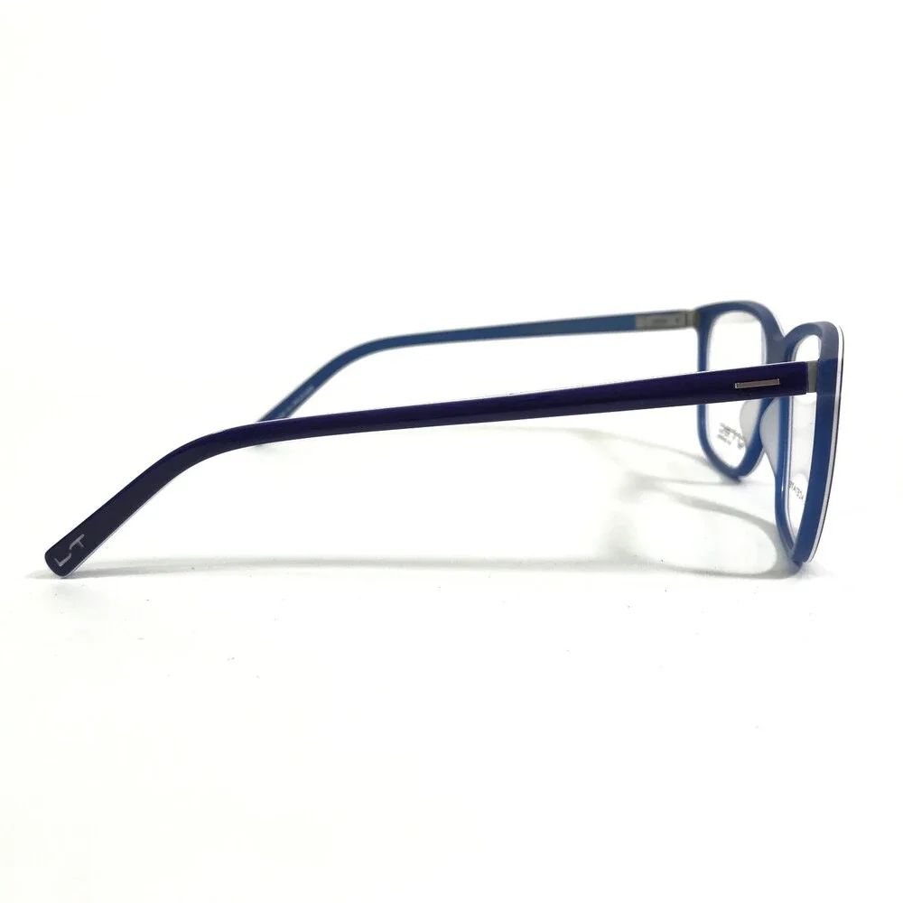 Morel Eyeglasses Frames LIGHTEC 8112L BB032 Blue Square Full Rim 54-15-135